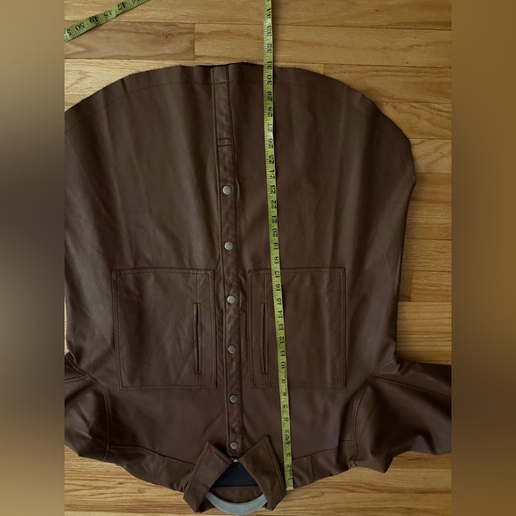 Free People Easy Rider Faux Leather Shacket NWOT M - Picture 10 of 11